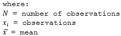 Standard deviation variables Standard deviation variables